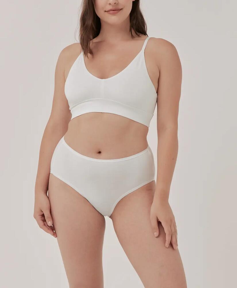 Pact Organic Cotton Everyday Classic T-Shirt Bra in White Cover