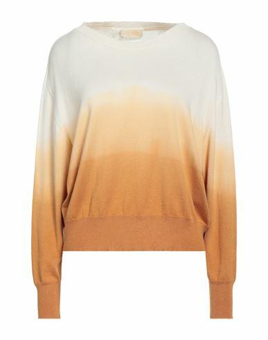 Momoní Woman Sweater Beige Cotton, Cashmere, Silk Cover