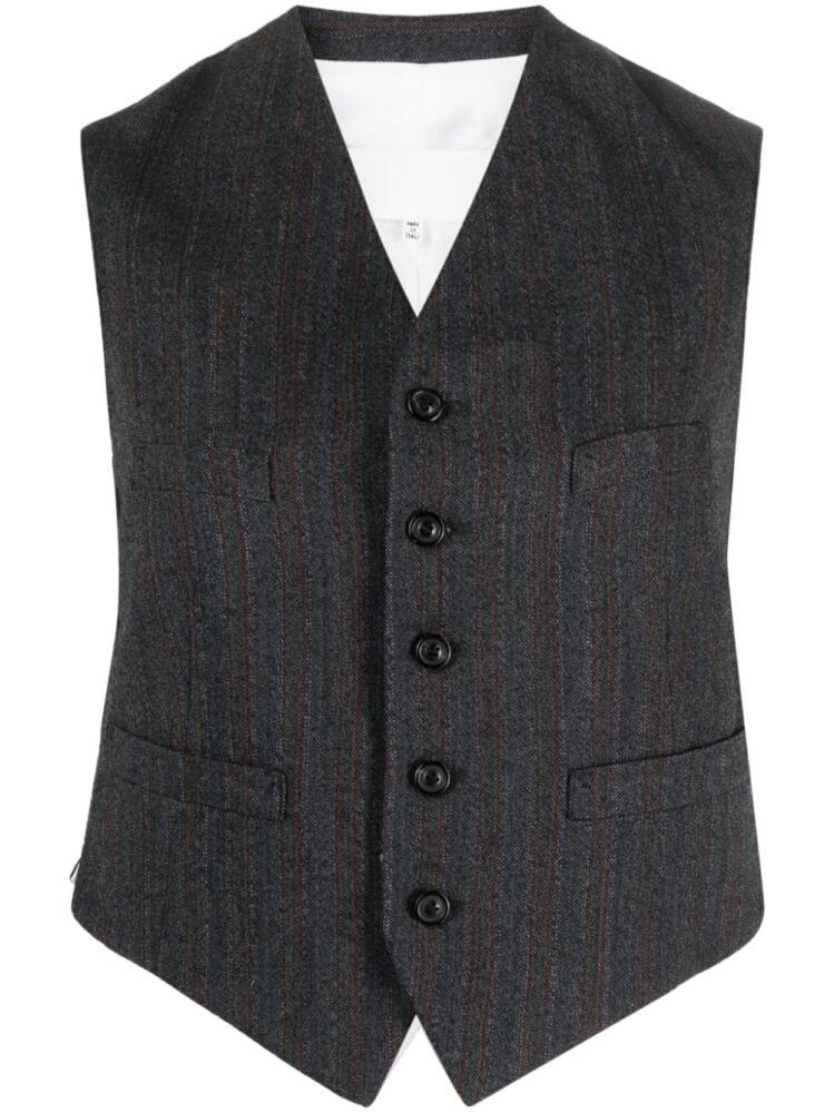 Maison Margiela stripe-print button-up waistcoat - Grey Cover