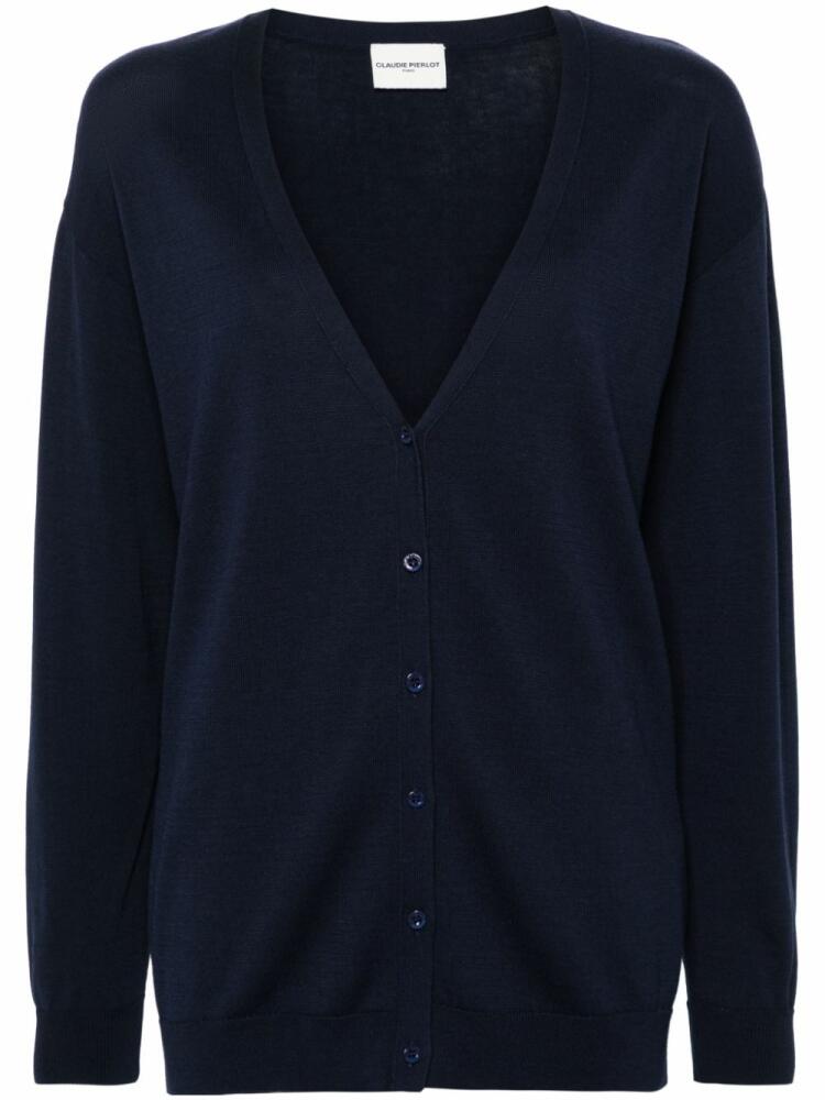 Claudie Pierlot V-neck button-up cardigan - Blue Cover