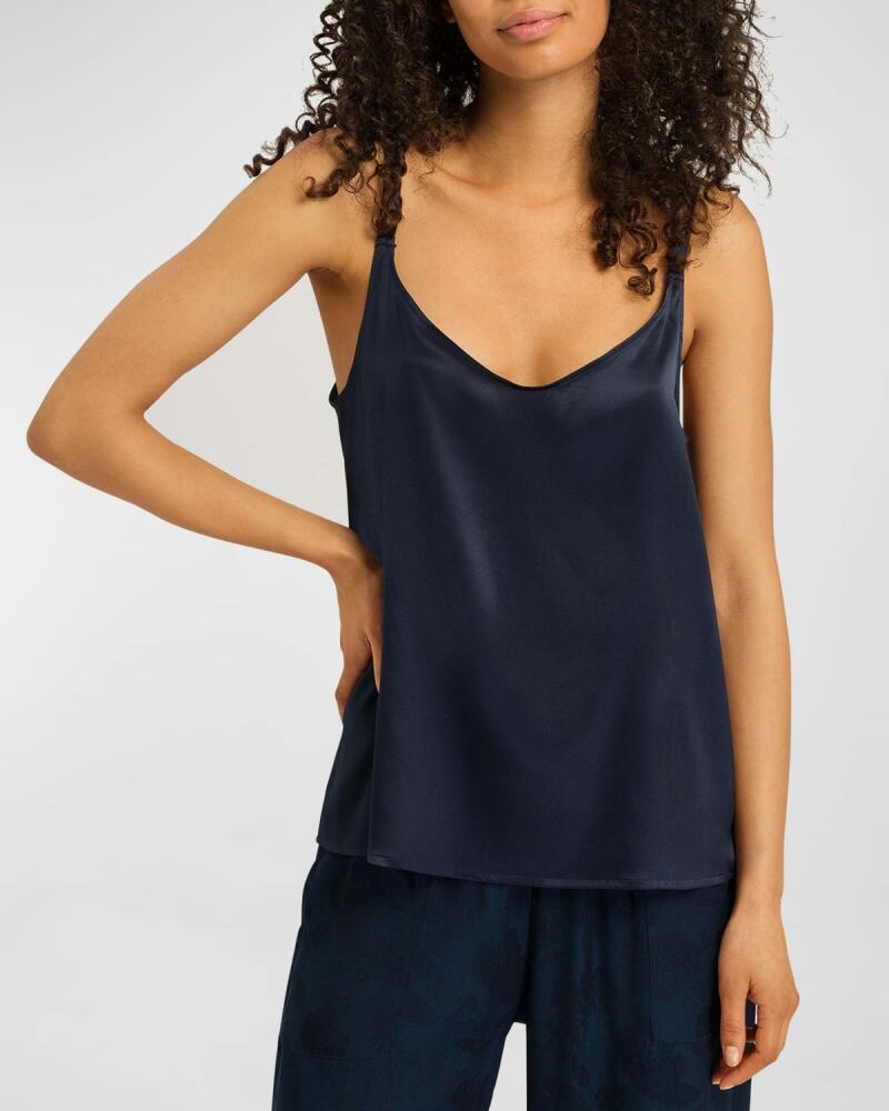 Hanro Grand Central Scoop-Neck Silk Cami Cover