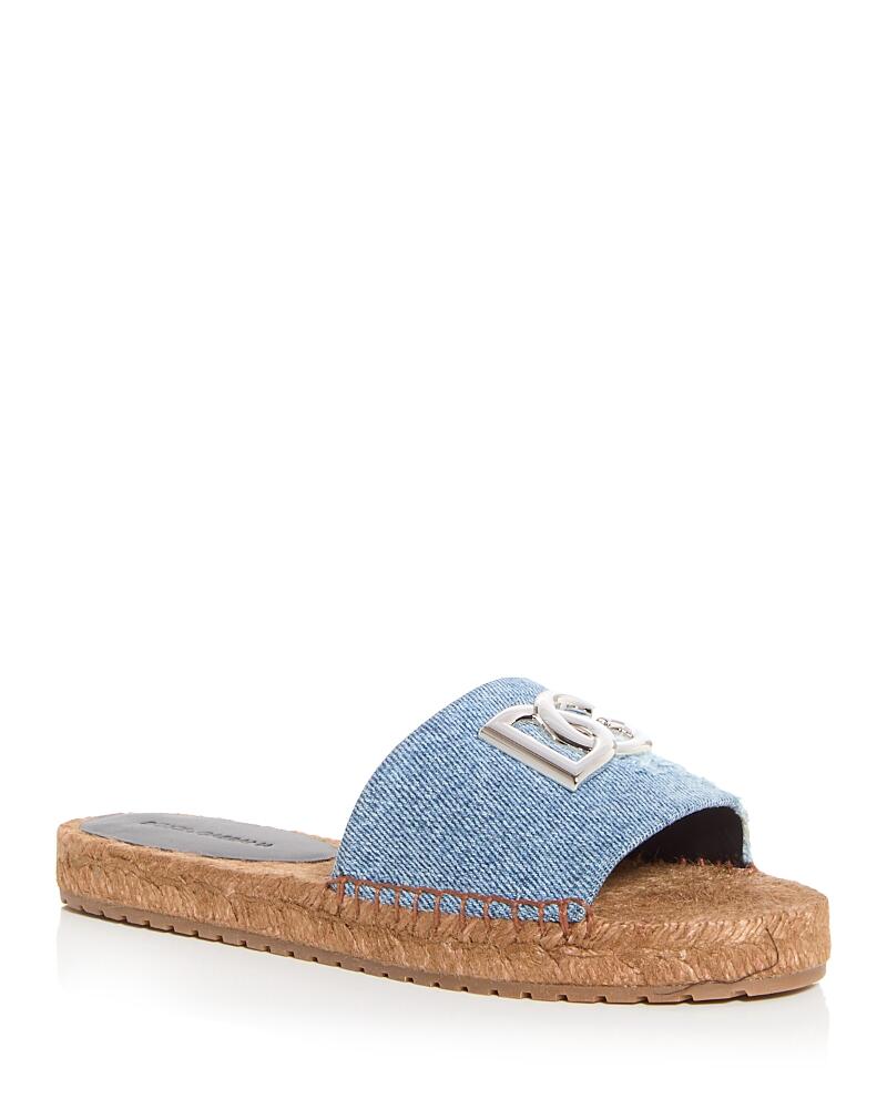 Dolce & Gabbana Women's Denim Espadrille Slide Sandals Cover