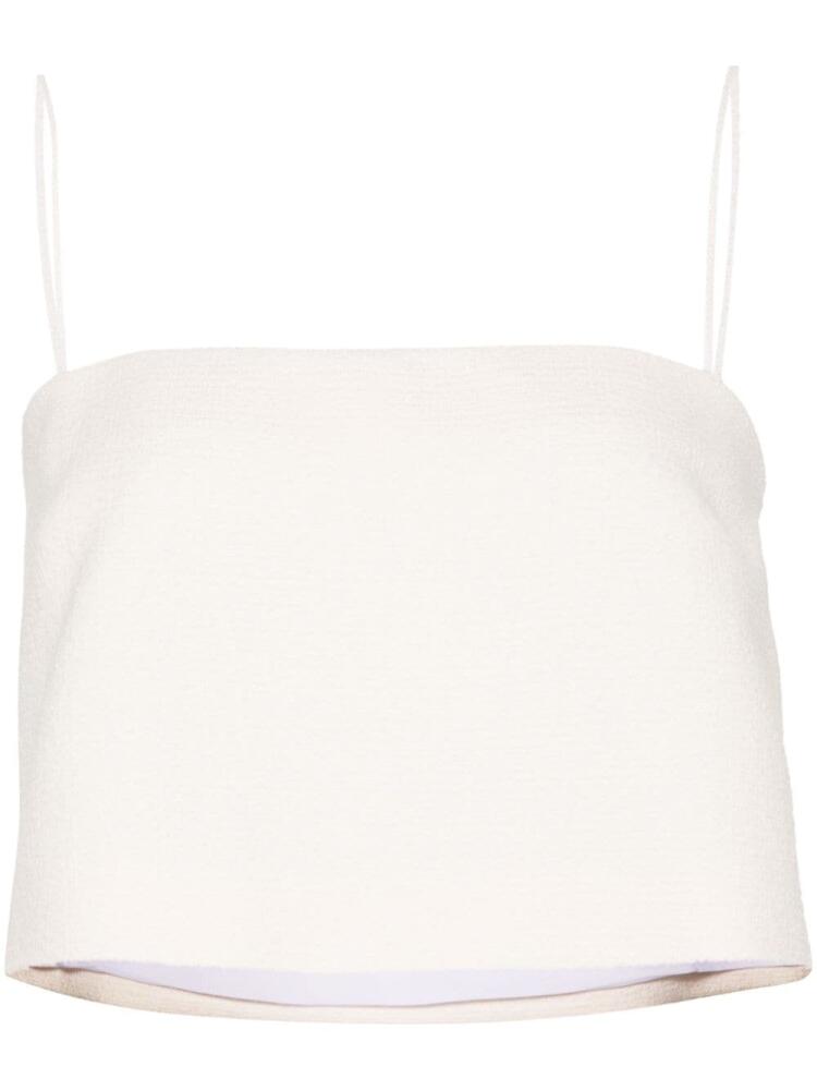 Claudie Pierlot bouclé cropped tank top - White Cover