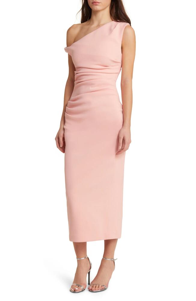 MISHA COLLECTION Alaska One-Shoulder Gathered Body-Con Cocktail Dress in Calypso Pink Nord Exclusive Cover