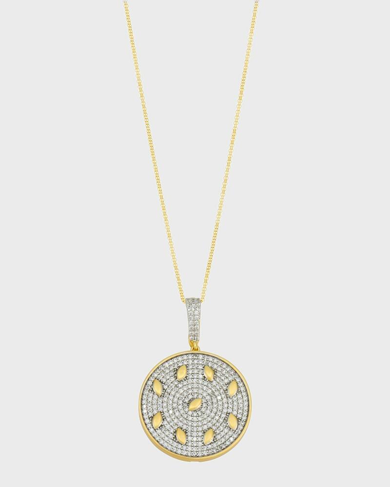 Freida Rothman Petals and Pave Double Strand Pendant Necklace Cover