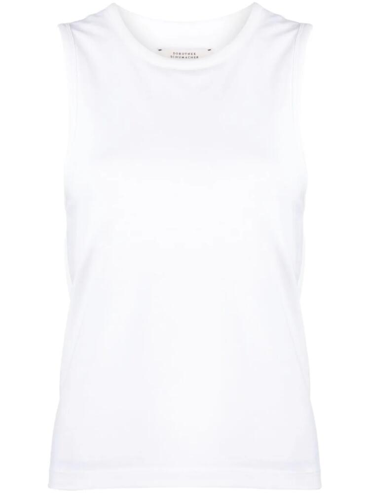 Dorothee Schumacher sleeveless cotton tank top - White Cover