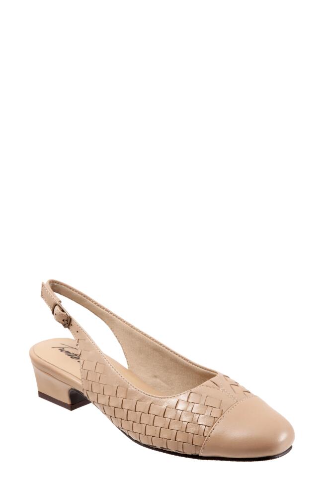 Trotters Dea Woven Slingback Pump in Nude Cover