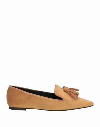 Giulia Neri Woman Loafers Camel Textile fibers Cover