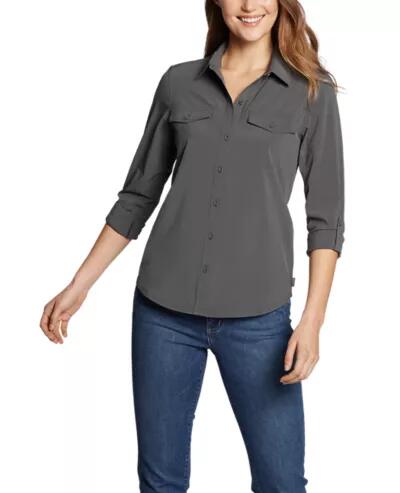 Eddie Bauer Women's Departure 2.0 Long-Sleeve Shirt Cover