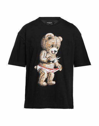 Domrebel Man T-shirt Black Cotton Cover