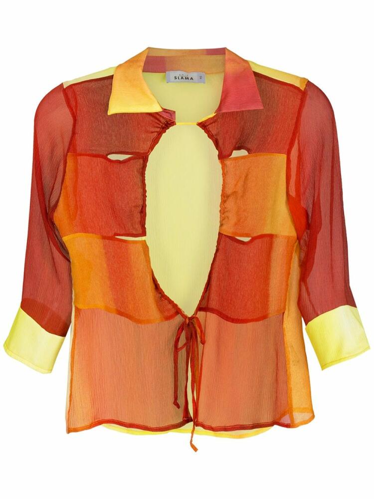 Amir Slama printed silk shirt - Orange Cover