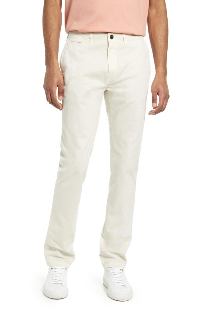 Billy Reid Stretch Cotton Straight Leg Chinos in Eggshell Cover