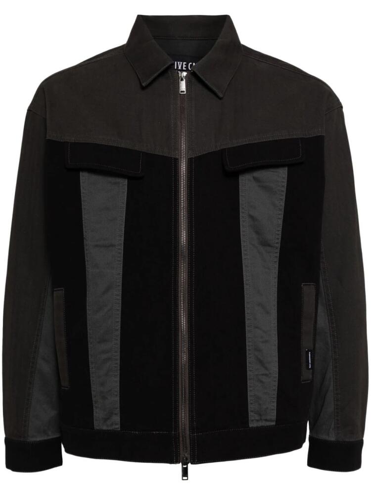 FIVE CM two-tone zip-up shirt jacket - Black Cover