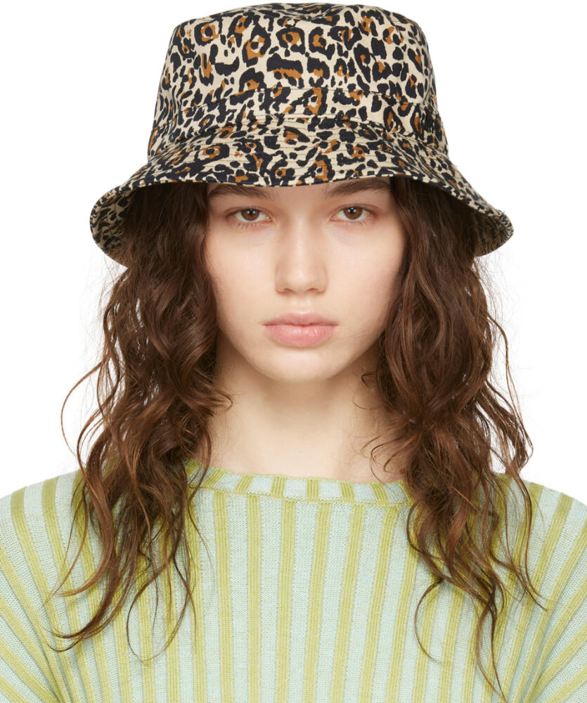 A.P.C. Beige Leopard Mark Beach Hat Cover