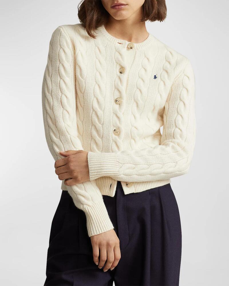 Polo Ralph Lauren Cable-Knit Wool-Cashmere Cardigan Cover