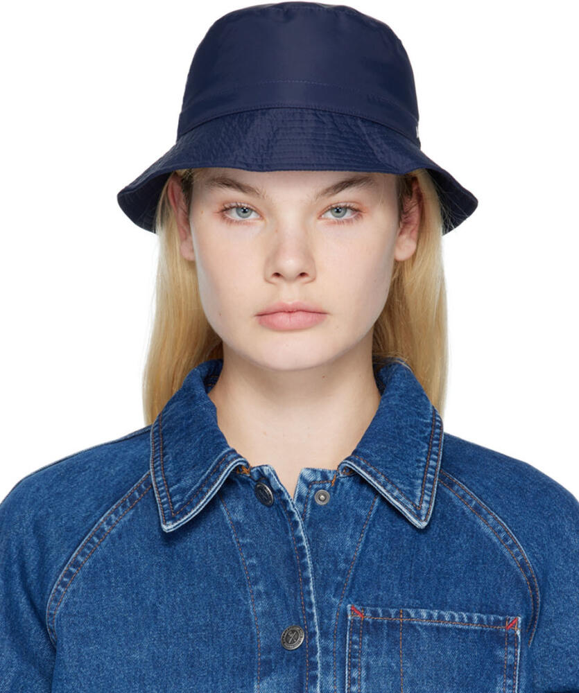 A.P.C. Navy Bob Mark Bucket Hat Cover