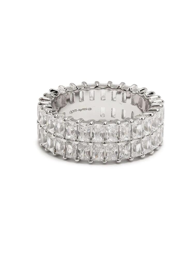 APM Monaco crystal-embellished ring - Silver Cover