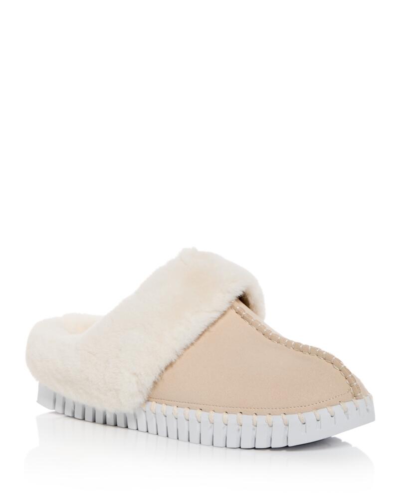 Ilse Jacobsen Women's Tulip Faux Fur Trim Slippers Cover