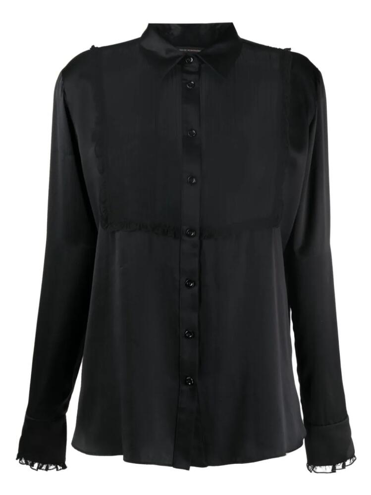 Kiki de Montparnasse tuxedo silk shirt - Black Cover