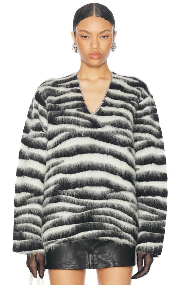 Marc Jacobs Brushed Zebra Sweater in Black Cover