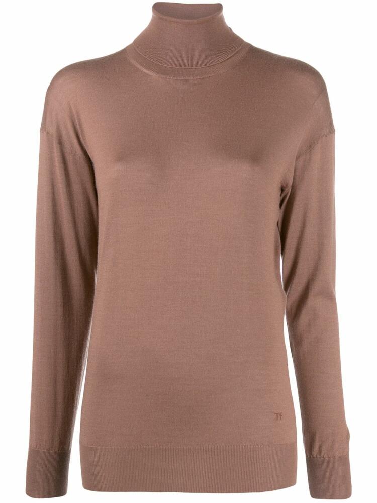 TOM FORD roll neck fine knit jumper - Pink Cover