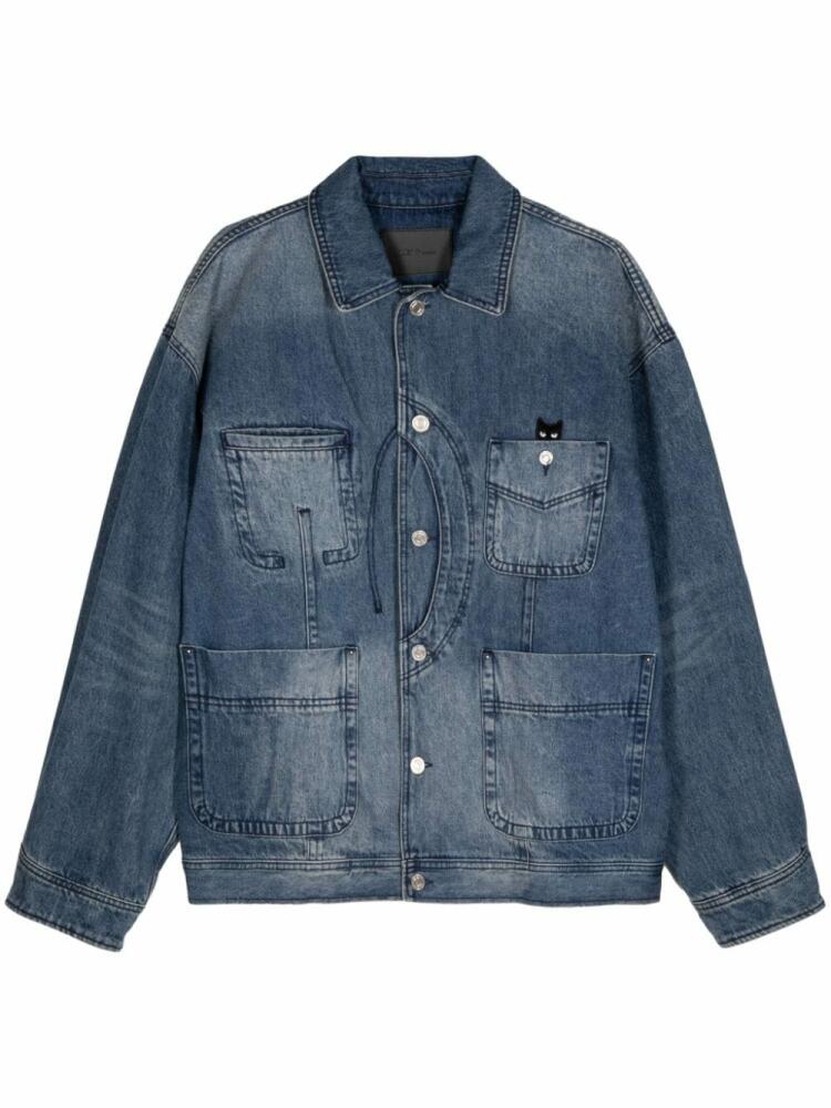 ZZERO BY SONGZIO Panther Crescent denim jacket - Blue Cover