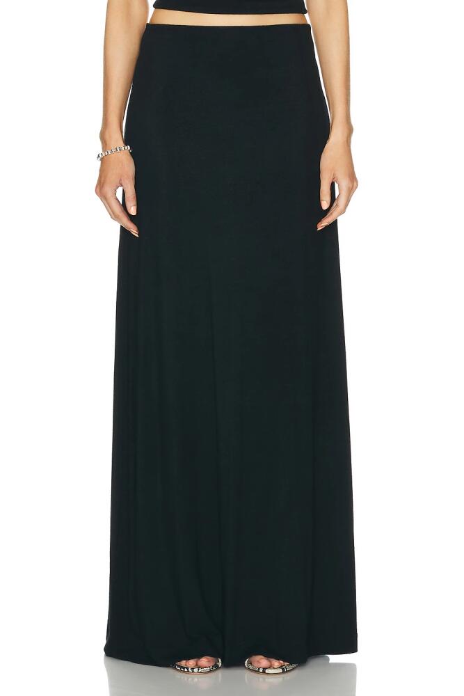 LESET Julien High Waist Maxi Skirt in Black Cover