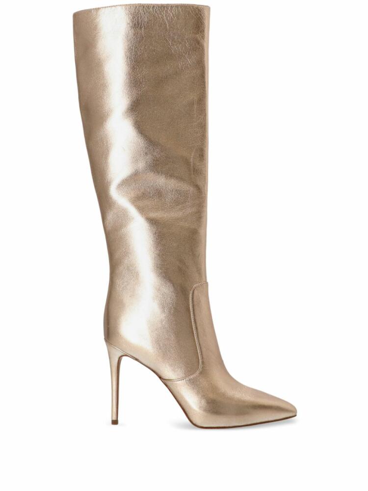 Michael Kors Rue 100mm metallic knee-high boots - Gold Cover