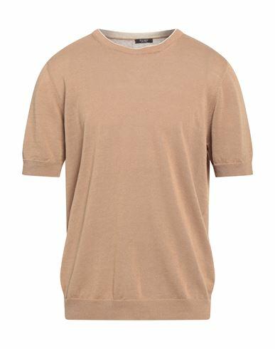 Peserico Man Sweater Camel Linen, Cotton Cover