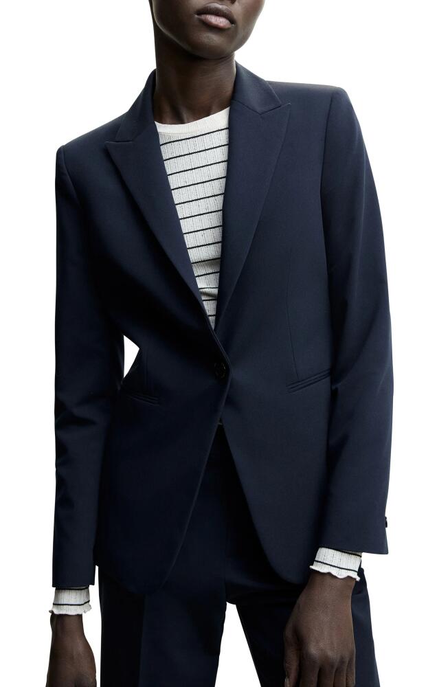 MANGO Suit Blazer in Dark Navy Cover