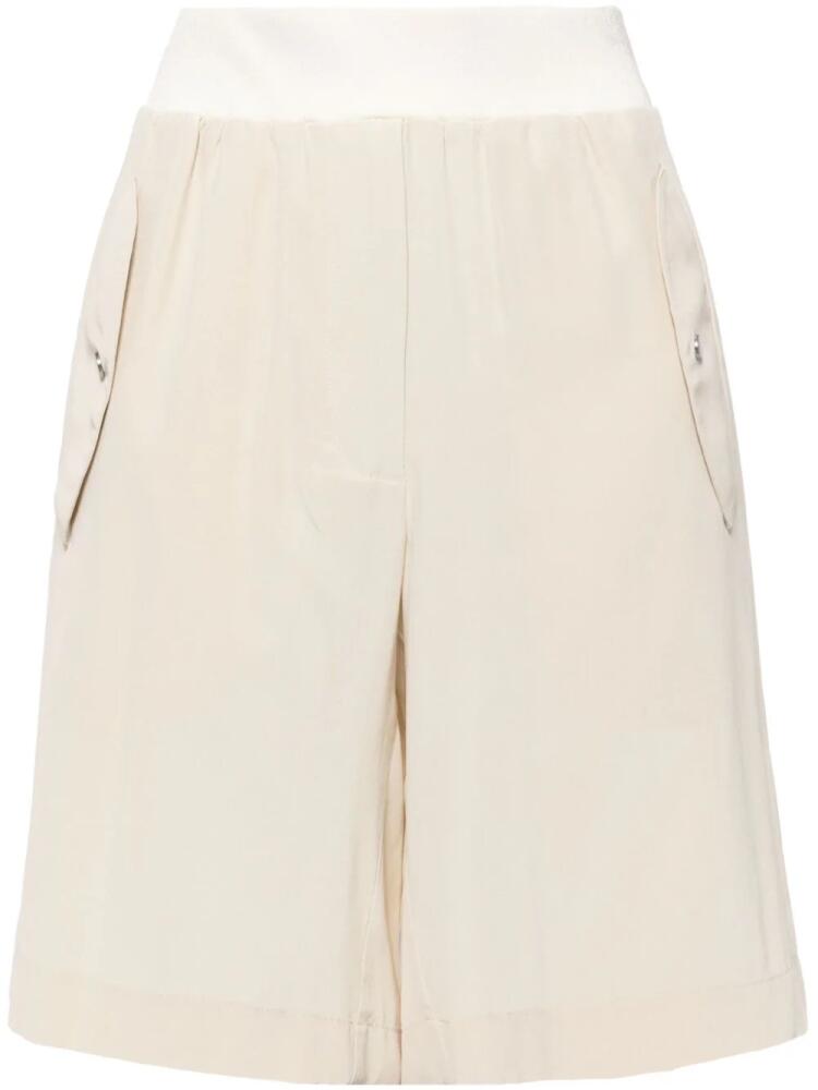 Helmut Lang Bomber silk shorts - Neutrals Cover