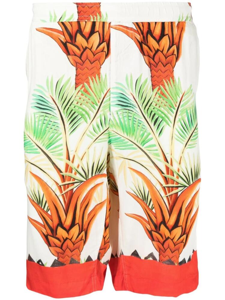 Endless Joy Date Palm motif-print Bermuda shorts - Neutrals Cover