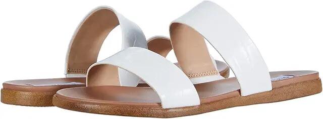 Steve Madden Dual Flat Sandal (White Croco) Women's Sandals Cover