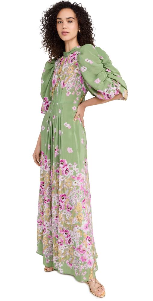 byTiMo Crepe Tie Back Gown Green Field Cover