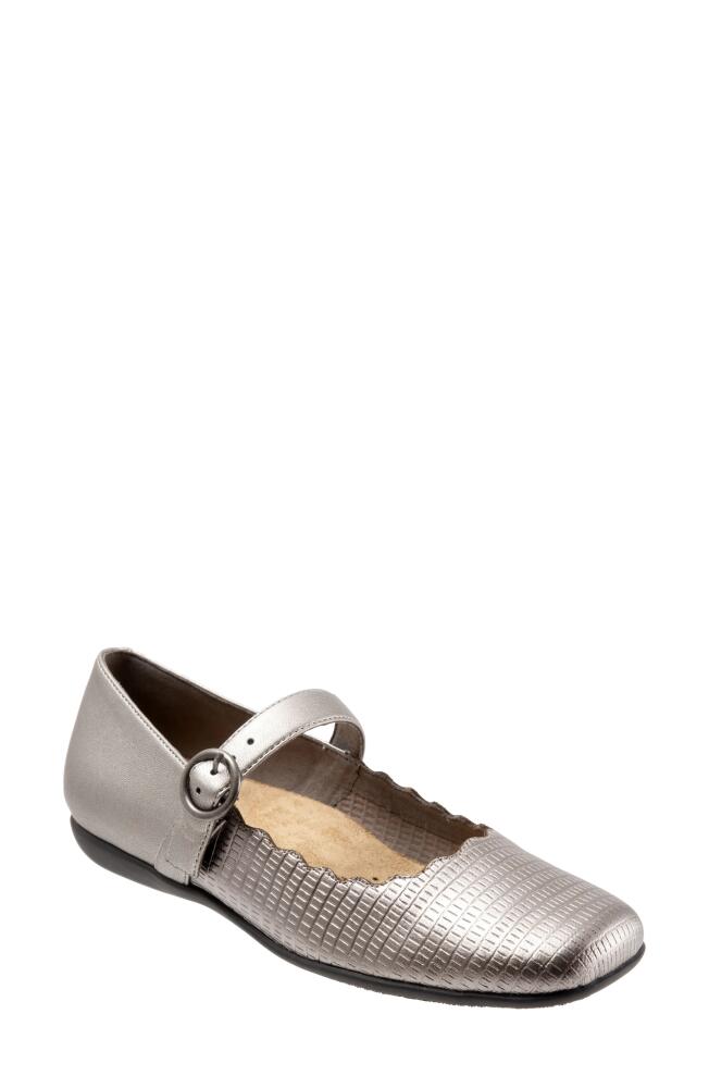 Trotters Sugar Mary Jane Flat in Pewter Cover