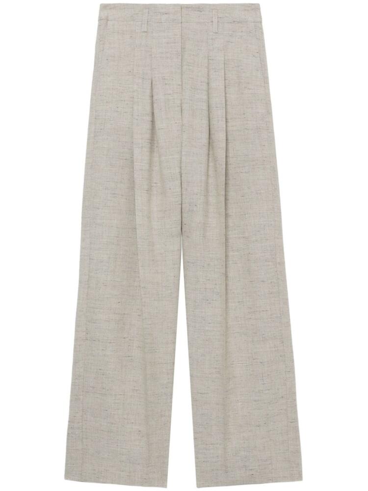 HERSKIND pleat-detail wide-leg trousers - Neutrals Cover