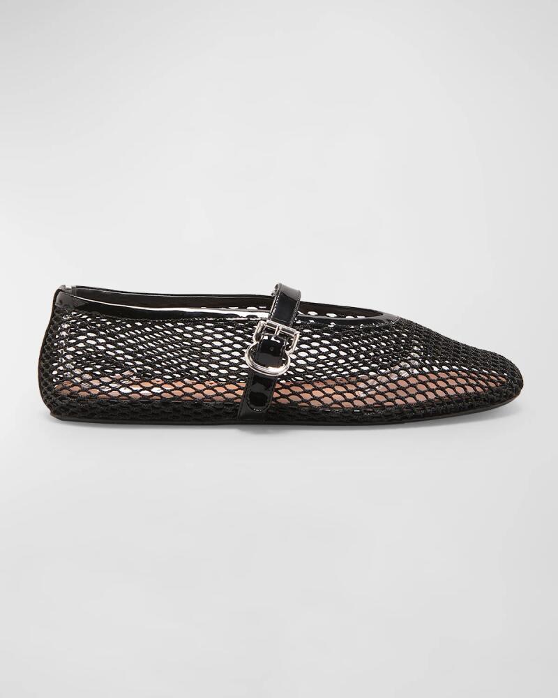 ALAIA Mesh Mary Jane Ballerina Flats Cover