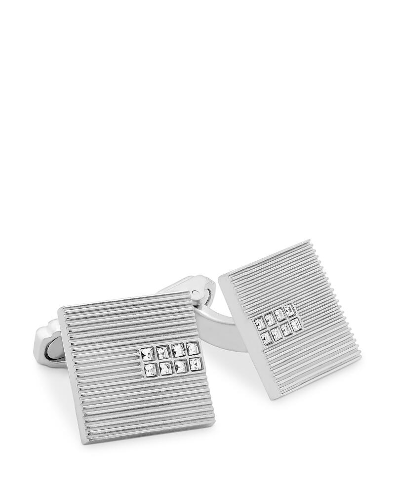 Thompson Of London Rhodium Swarovski Crystal Cufflinks Cover