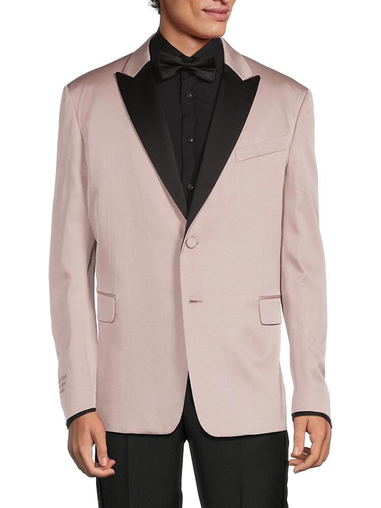 Valentino Men's Wool Blend Single Breasted Blazer - Rosa Nero Cover