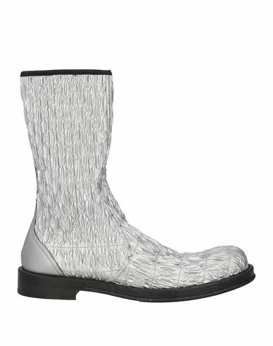 Dolce & gabbana Man Boot Silver Textile fibers Cover