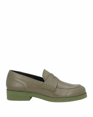 J. a.p. Jose Antonio Pereira Woman Loafers Military green Leather Cover