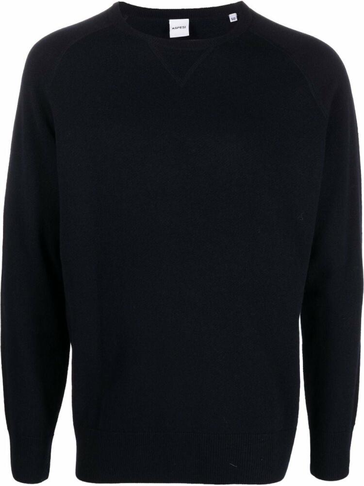 ASPESI plain long-sleeve jumper - Blue Cover