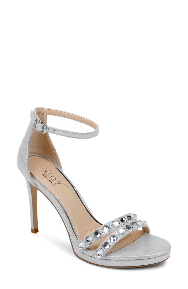 Jewel Badgley Mischka Hustle Ankle Strap Sandal in Silver Cover