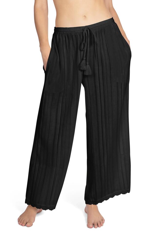 Robin Piccone Jo Wide Leg Cover-Up Pants in Black Cover