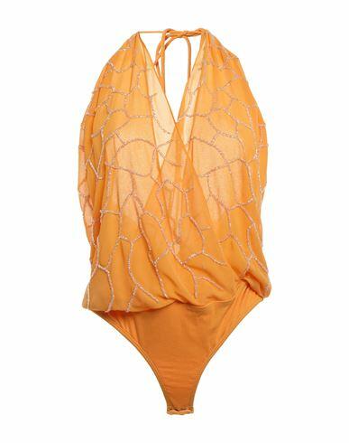 Patrizia Pepe Sera Woman Top Orange Polyester, Viscose, Elastane Cover