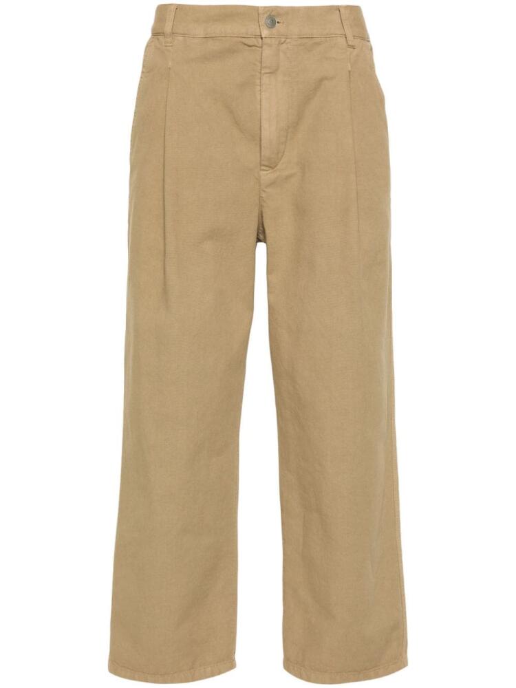 MARANT Fostin wide-leg cropped trousers - Neutrals Cover