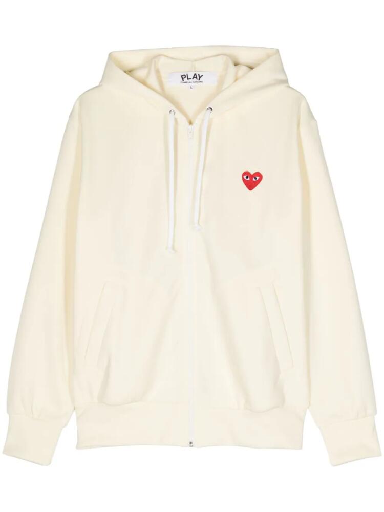 Comme Des Garçons Play heart-patch hoodie - Yellow Cover