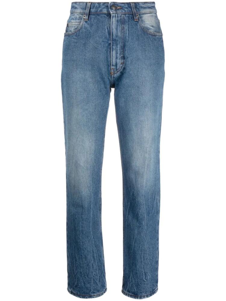 AMI Paris high-waisted straight-leg jeans - Blue Cover