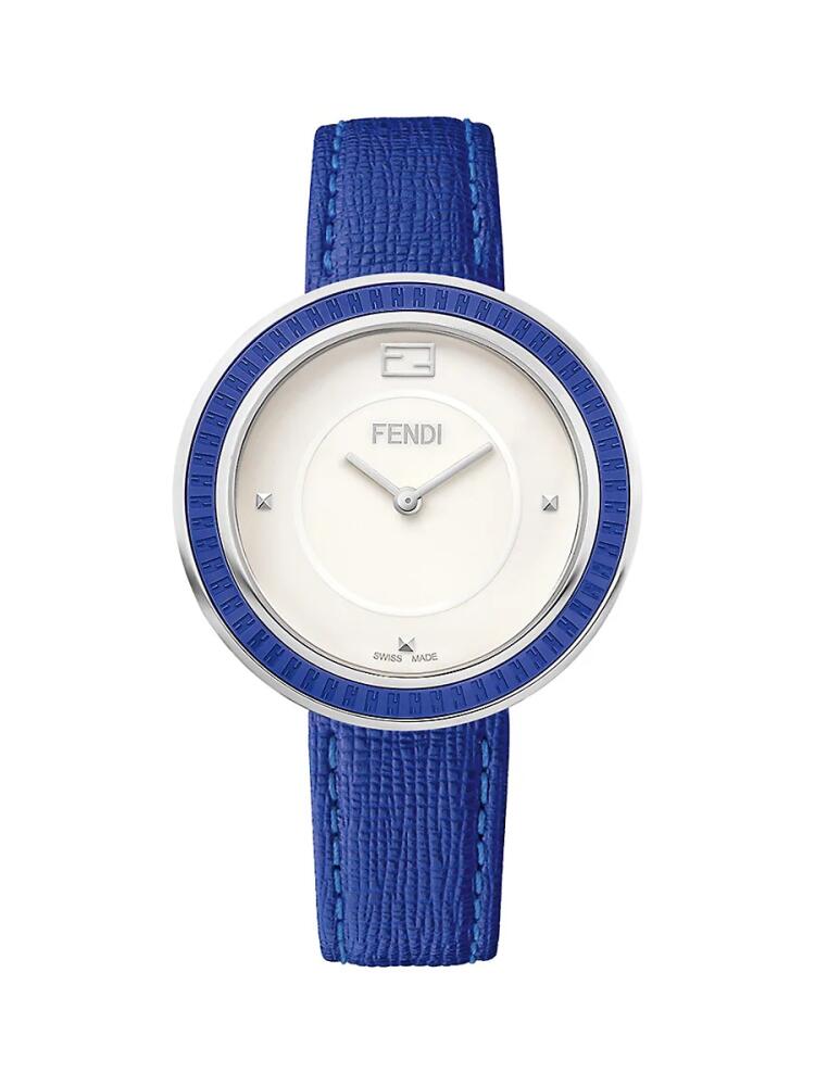 Fendi Women's My Way Stainless Steel & Leather-Strap Watch Cover