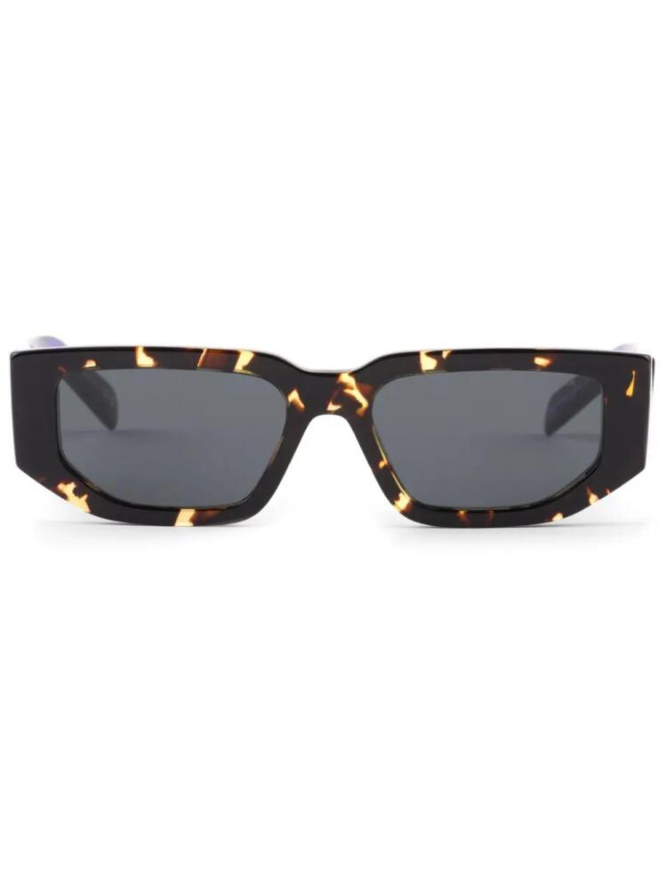 Prada Eyewear tortoiseshell gradient rectangle-frame sunglasses - Black Cover